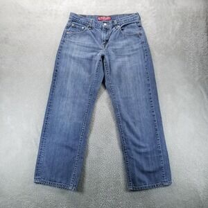 VTG Levis 577 Jeans Womens 12 Blue Loose Straight Low Rise Medium Wash Y2K Denim